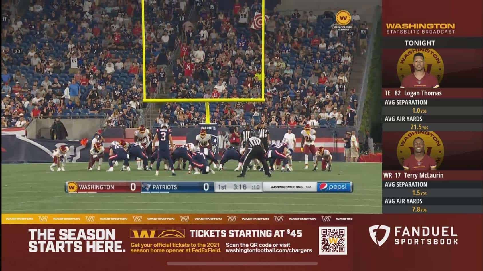 Washington Football Team Adds Alternate Broadcast For In-Game Betting, Manages To Not Use Word ‘Betting’ In Announcing It