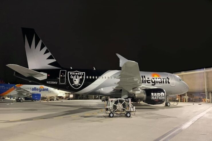 Allegiant Adds Special Raiders Silver & Black Airplane To Fleet