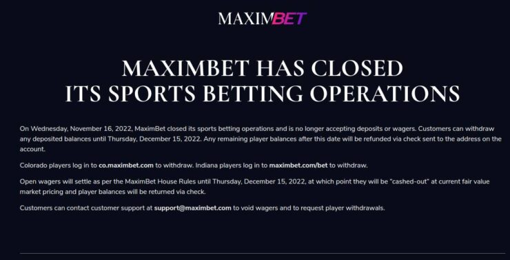 MaximBet Pulls The Plug On Sports Betting Operations