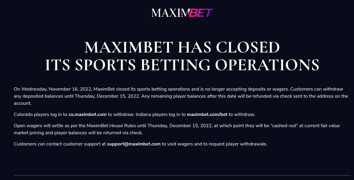 MaximBet Pulls The Plug On Sports Betting Operations