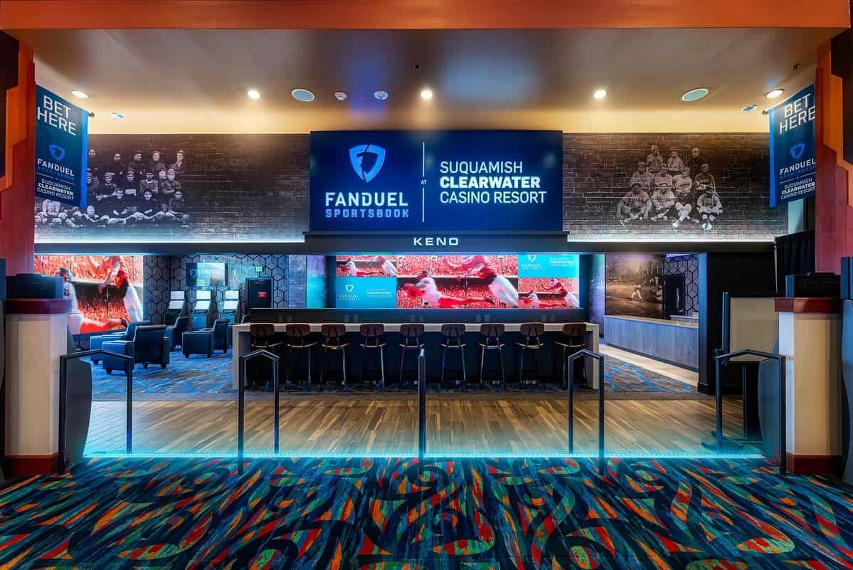 FanDuel Retail Sportsbook At Washington’s Suquamish Clearwater Casino Resort Now Open