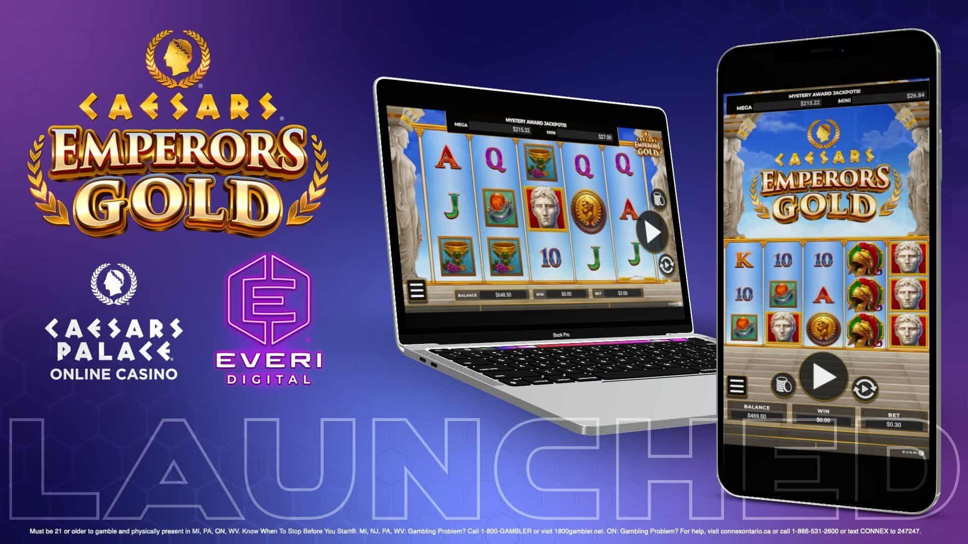 Caesars Online Casino Adds Eponymously Titled Slots Game Called ‘Caesars Emperors Gold’